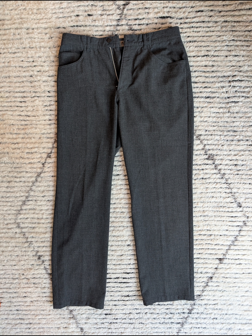 Alberto TOM Comfort Fit Ceramica Dark Gray Straight-Leg Dress Pants